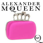 Alexander McQueen Knuckle Box Clutch Long Box Clutch B.Pink Genti de mana clutch roz
