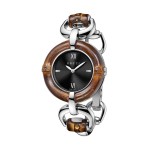 Ceas exclusivist dama Gucci Bamboo 35mm Stainless Steel Bangle Watch-YA132401 Stainless Steel/Black