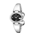 Ceas exclusivist dama Gucci Guccissima 27mm Stainless Steel Bangle Watch-YA134501 Stainless Steel/Black