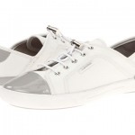 Pantofi sport de dama Calvin Klein originali in Romania. Adidasi Calvin Klein - Nia - White/Ash Grey Jacquard/Patent