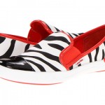Pantofi sport de dama Calvin Klein originali in Romania. Adidasi Calvin Klein - Tacie - Black/Red Zebra Linen/Patent