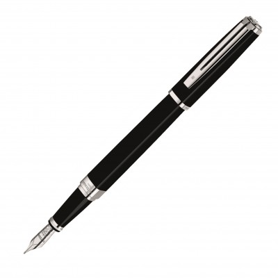 Cadouri de lux Stilou negru cu accesorii argintii, WATERMAN Exception Slim
