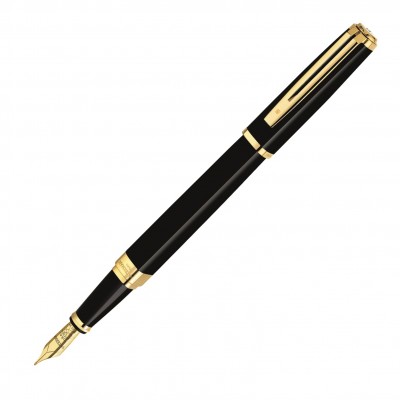 Cadouri de lux Stilou negru cu accesorii aurii, WATERMAN Exception Slim