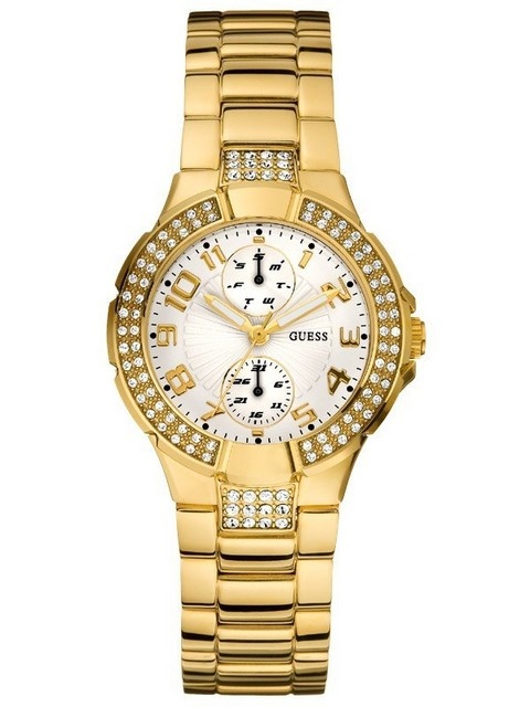 Acest minunat ceas Guess de dama, ofera pe toata carcasa din otel stralucirea eternului element al elegantei: aurul.