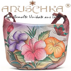 Geanta dama de umar pictata Anuschka Handbags 471 Hawaiian Hibiscus