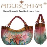 Geanta de mana pictata Anuschka Handbags 440 Luscious Lilies