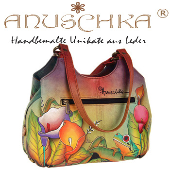 Genti pictate din piele Anuschka Handbags 469 Precious Pups