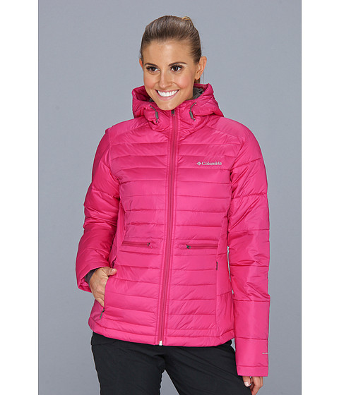 Canadiana de iarna Columbia Powder Pillow roz imbracaminte Columbia Sportswear in Romania. Tehnologia originala Columbia Omni-Heat ofera cu 20 la suta mai multa caldura decat orice captuseala obisnuita. Respira si regleaza temperatura, astfel incat sa nu te incalzesti prea tare. Aceasta deoarece este realizat cu un model punctat cu argint care reflecta caldura astfel incat ajunge inapoi la tine. Dedicate tuturor pasionatelor de drumetii si aventuri urbane sau in natura, zecile de modele de canadiene, geci si jachete Columbia sunt realizate la cele mai inalte standarde de calitate si confort. Materialele impermeabile, captuseala din puf sau pene ce ofera confort termic ridicat nu dau kilograme in plus produsului, culorile deosebite dar versatile in acelasi timp sunt doar cateva din caracteristicele intalnite la gecile si jachetele de toamna iarna pentru femei de la Columbia.