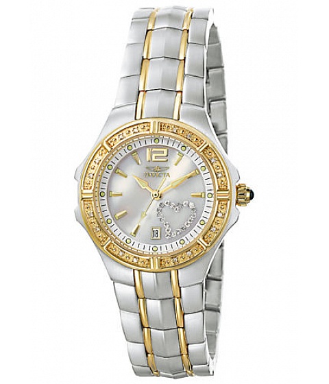 Ceas auriu Invicta 6391 Women's Wildflower White Diamond Two Tone. Ceasurile de mana Invicta sunt unele dintre cele mai apreciate ceasuri de dama si barbati din lume. Numele acestui brand vine din latinul invincibil iar designul acestor ceasuri reprezinta pe deplin cuvantul de origine: sunt indraznete, inovatoare, de o calitate impecabila, cu un aspect perfect si totodata - tinand cont de preturile la care sunt acestea comercializate - castiga in majoritatea comparatiilor cu alte marci de ceasuri cand vine vorba de raportul calitate - pret.