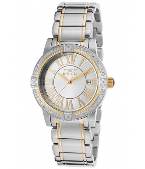 Ceas elegant Invicta 17074 Women's Specialty Two-tone Steel Bracelet Silver-tone Dial de dama. Ceasurile de mana Invicta sunt unele dintre cele mai apreciate ceasuri de dama si barbati din lume. Numele acestui brand vine din latinul invincibil iar designul acestor ceasuri reprezinta pe deplin cuvantul de origine: sunt indraznete, inovatoare, de o calitate impecabila, cu un aspect perfect si totodata - tinand cont de preturile la care sunt acestea comercializate - castiga in majoritatea comparatiilor cu alte marci de ceasuri cand vine vorba de raportul calitate - pret.