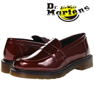 Pantofi luciosi dama Abby Penny Loafer Dr. Martens Cherry